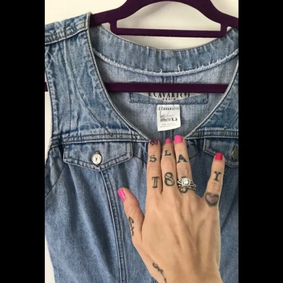 Z. Cavaricci Vintage Button Down Denim Dress Vneck Sleeveless Mint Condition - Picture 13 of 15